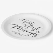 Assiettes En Carton Mais Première Fête des mariées Mimosas (Angle)