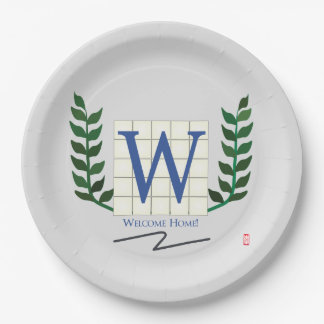 Assiettes En Carton Maison bienvenue