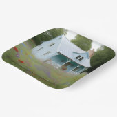 Assiettes En Carton Maison bleue Réchauffement (Angulaire)