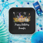 Assiettes En Carton Maison Citrouille hantée avec Fantôme et chauves-s (Fête)