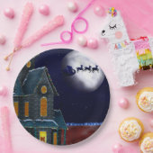 Assiettes En Carton Maison de Noël Fêtes Folk Art BULK PLAQUES (Fête)