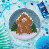 Assiettes En Carton Maison de pain d'épices (Fête)