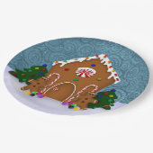 Assiettes En Carton Maison de pain d'épices (Angle)