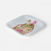 Assiettes En Carton Maison de pain d'épices Noël (Angulaire)