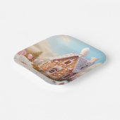 Assiettes En Carton Maison de pain d'épices Noël (Angulaire)