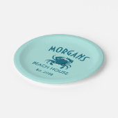 Assiettes En Carton Maison de Plage de Crabe Bleu Plaques de Papier Pe (Angle)