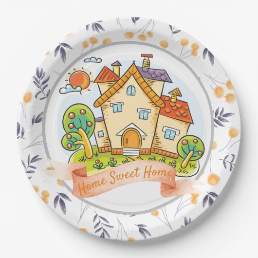 Assiettes En Carton Maison Douce Maison (Devant)