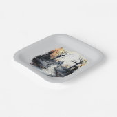 Assiettes En Carton Maison Éffrayante Halloween (Angulaire)