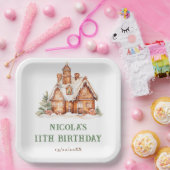 Assiettes En Carton Maison en pain d'épice décorer fête d'anniversaire (Fête)