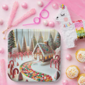 Assiettes En Carton Maison en pain d'épices avec Sucres de canne (Fête)