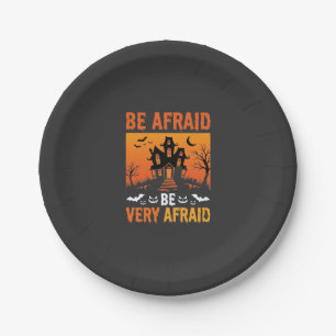 Assiettes En Carton Maison hantée Be Afraid design Halloween
