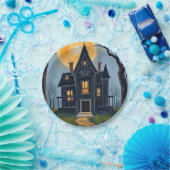 Assiettes En Carton Maison hantée | Éffrayante fête d'Halloween (Fête)