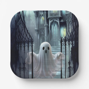 Assiettes En Carton Maison hantée et fantôme