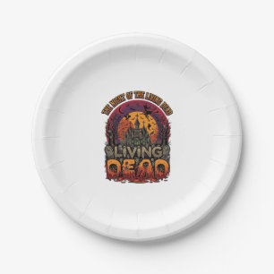 Assiettes En Carton Maison Hantée Halloween Nuit Vivante Morte Sorcièr