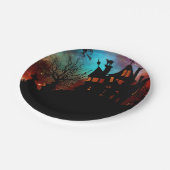 Assiettes En Carton Maison hantée sur une colline (Angle)