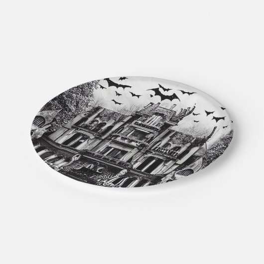 Assiettes En Carton Maison haunted (Angle)