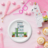 Assiettes En Carton Maison Multistorey (Fête)