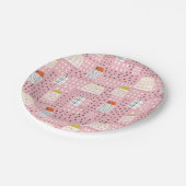 Assiettes En Carton Maisons colorées amusantes appartements ville gril (Angle)