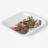 Assiettes En Carton Maisons d'oiseaux (Angulaire)