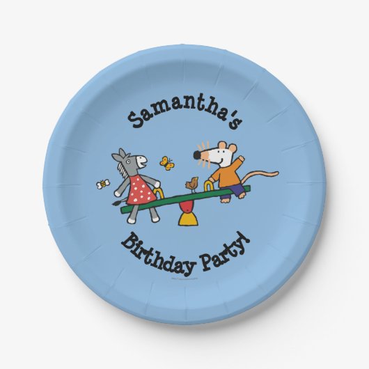 Assiettes En Carton Maisy et bascule pointillée au terrain de jeu (Devant)