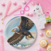 Assiettes En Carton Majestic Eagle Vol ciel Papier Plaque (Fête)