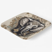 Assiettes En Carton Majestic Elephant Mandala (Angulaire)