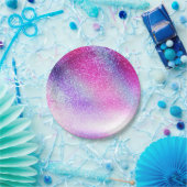 Assiettes En Carton Majestic rose violet Nebula Galaxy Parties scintil (Fête)