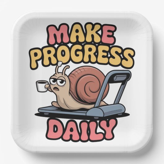 Assiettes En Carton Make Progress Daily (Recto)