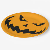 Assiettes En Carton Mal Jack-o-Lantern Citrouille d'Halloween Face Mwa (Angle)