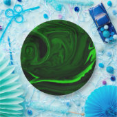 Assiettes En Carton malachite vert texture (Fête)