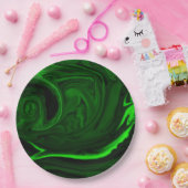 Assiettes En Carton malachite vert texture (Fête)
