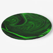 Assiettes En Carton malachite vert texture (Angle)