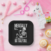 Assiettes En Carton Maladie mentale, mais totalement froid Costume Hal (Fête)