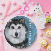 Assiettes En Carton Malamute d'Alaska (Fête)
