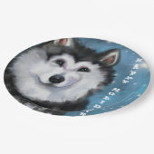 Assiettes En Carton Malamute d'Alaska (Angle)
