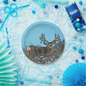 Assiettes En Carton Mâle de cerfs communs de mule de monstre (Fête)