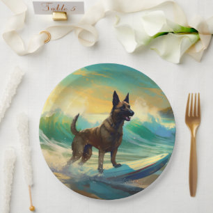 Assiettes En Carton Malinoi Beach Surf Peinture belge