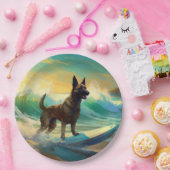 Assiettes En Carton Malinoi Beach Surf Peinture belge (Fête)