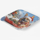 Assiettes En Carton Malinoi belge dans la boue Laisser neiger Noël (Angulaire)