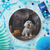 Assiettes En Carton Maltais Citrouille Halloween effroi (Fête)