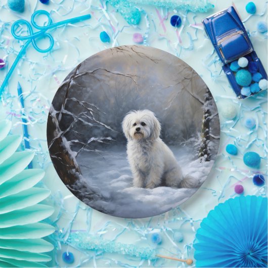 Assiettes En Carton Maltais Laisser Neige Noël (Fête)