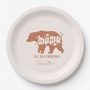 Assiettes En Carton Mama Bear - Toute la journée tous les jours