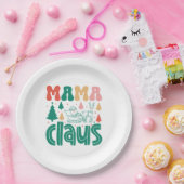 Assiettes En Carton Mama Claus Christmas Design-60097 (Fête)