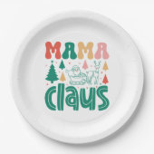 Assiettes En Carton Mama Claus Christmas Design-60097 (Devant)