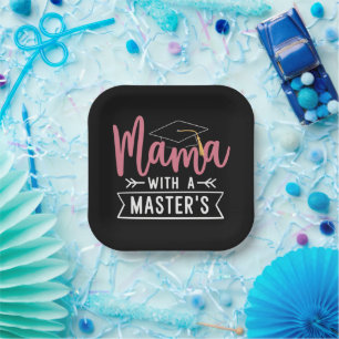 Assiettes En Carton Mama diplômée d'un master MBA Diplômée d'un master