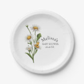 Assiettes En Carton Mama To Bee Theme Honeypeb Daisy Flower (Devant)