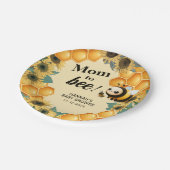 Assiettes En Carton Mama to Bee Yellow Sunflower Baby shower (Angle)