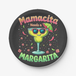 Assiettes En Carton Mamacita a besoin d'une Margarita Cinco De Mayo Pa