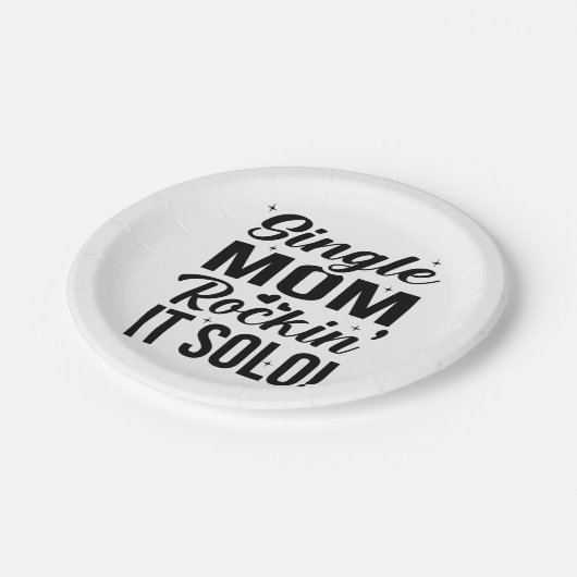 Assiettes En Carton Maman célibataire Rockin It Solo (Angle)