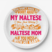 Assiettes En Carton Maman Maltaise folle (Devant)